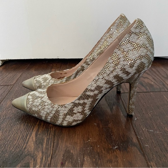 Gold / White Metallic 3 inch heels size 8.5 - Picture 10 of 14